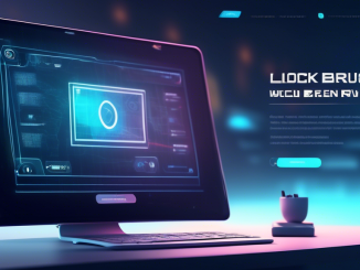 Create an image of a futuristic computer screen displaying a sleek, modern web browser interface. The interface should highlight key features such as a Private Mode icon, an Ad Blocker button, a Tracking Protection shield, and Encrypted Browsing indicators. The background should include visual elements like locks and shields to emphasize security and privacy. The setting should be clean and minimalistic, with soft lighting that gives it a high-tech feel.