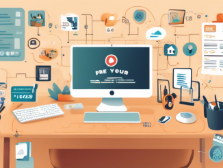 Create an image showcasing a serene home office environment with a computer screen displaying various websites and social media platforms. On the desk, there are hands typing on the keyboard and a checklist titled How to Remove Your Personal Information Online with items being checked off. Surrounding the scene are icons of locks, privacy symbols, and digital erasers, symbolizing data protection and privacy. Make sure the overall atmosphere is calm and focused, emphasizing the importance of digital security and personal information management.