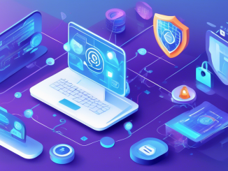 Create a detailed illustration that showcases the top strategies to protect internet privacy in 2023. The image should include modern cybersecurity elements such as VPNs, multi-factor authentication, encrypted messaging, secure browsers, and regular software updates. Visualize these concepts through icons, users, and devices interacting in a seamless and secure digital environment. Include a futuristic, high-tech background to emphasize the current advances in internet privacy technology.